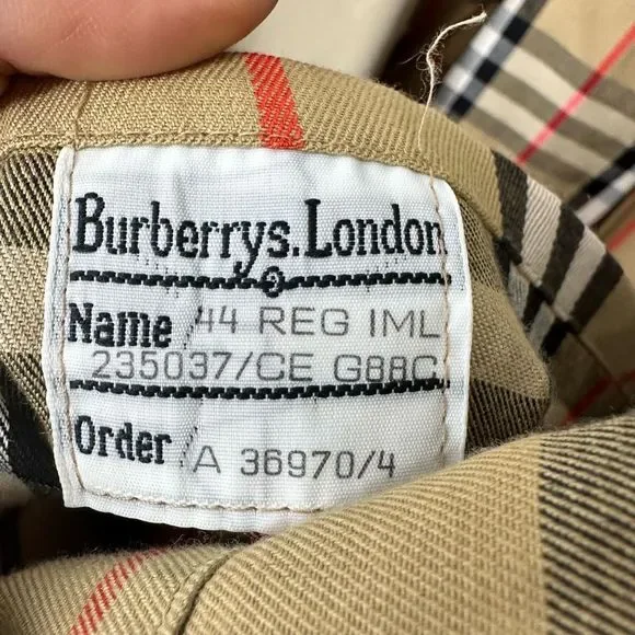 Vintage Burberry Prorsum Unisex Trench Coat With Wool Liner Size 44R US L-XL Tan - Picture 15 of 16